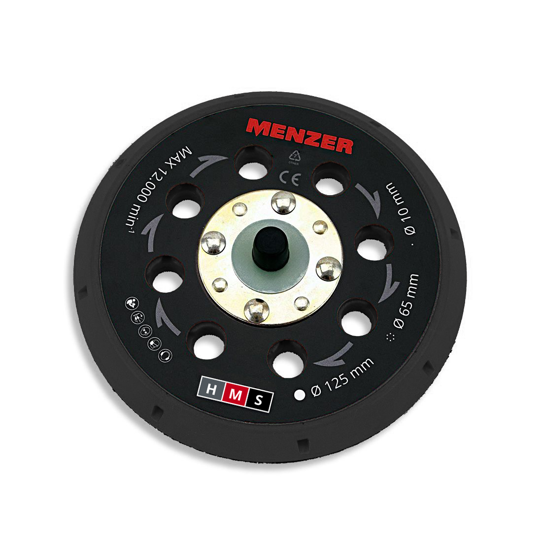 Plateau de ponçage à perforations multiples Ø 125 mm soft