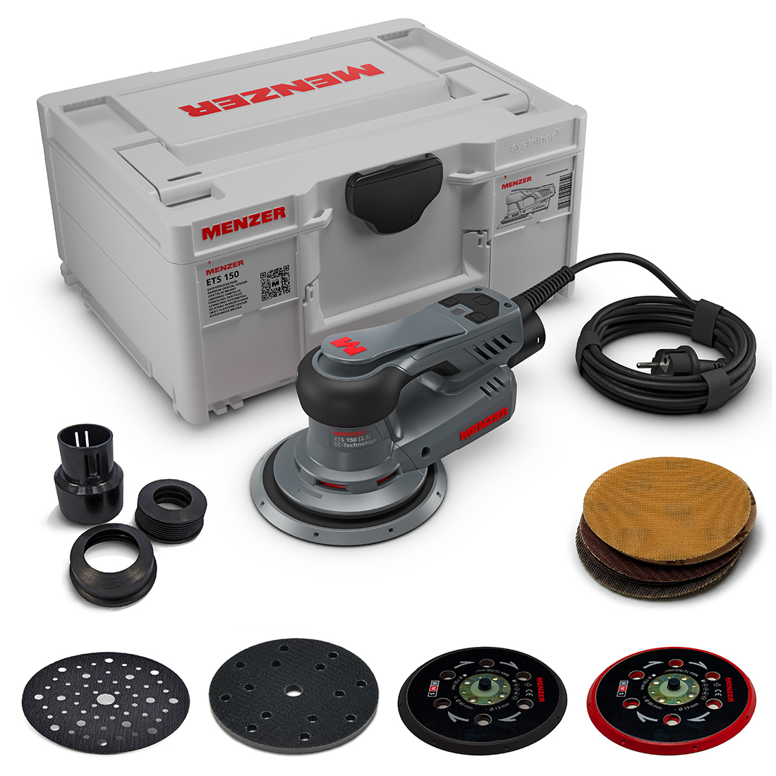 Ponceuse excentrique MENZER ETS 150 2.5 avec mallette de transport MENZER systainer³