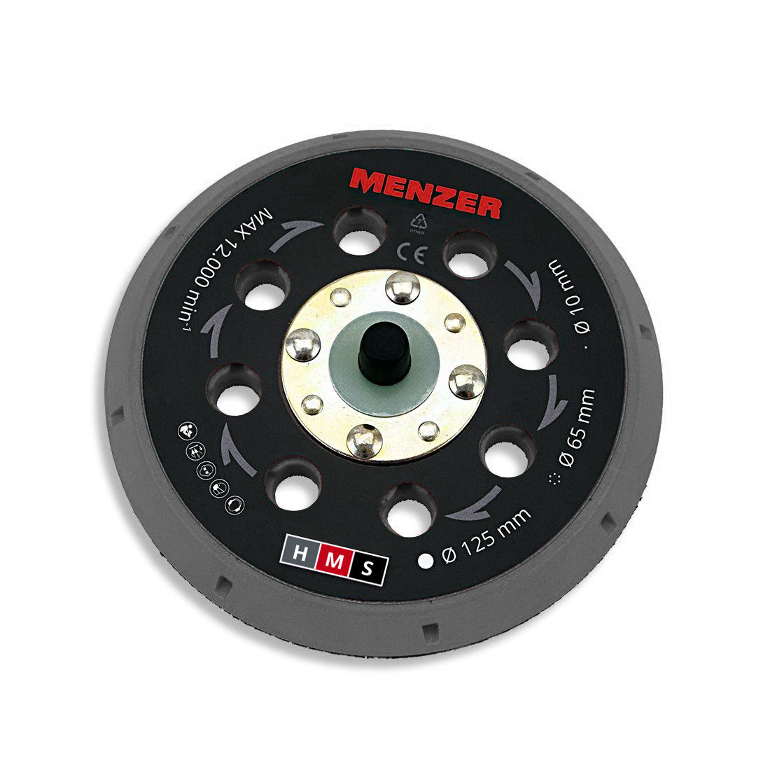 Plateau de ponçage à perforations multiples Ø 125 mm hard
